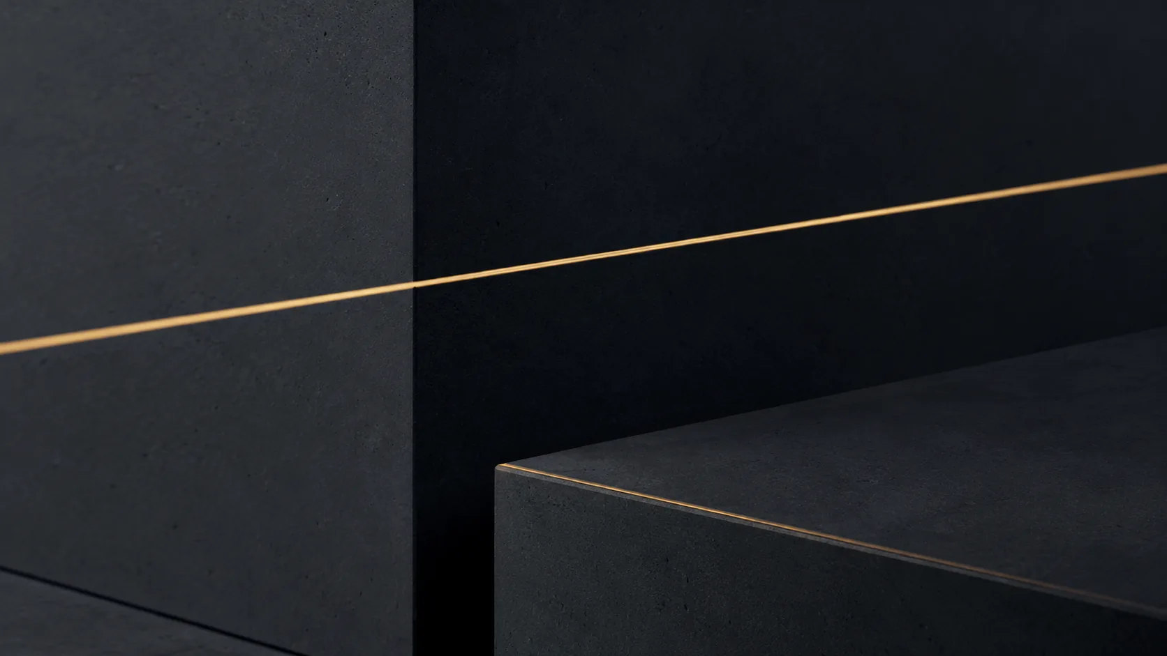 DEEP, material mineral y luz champagne